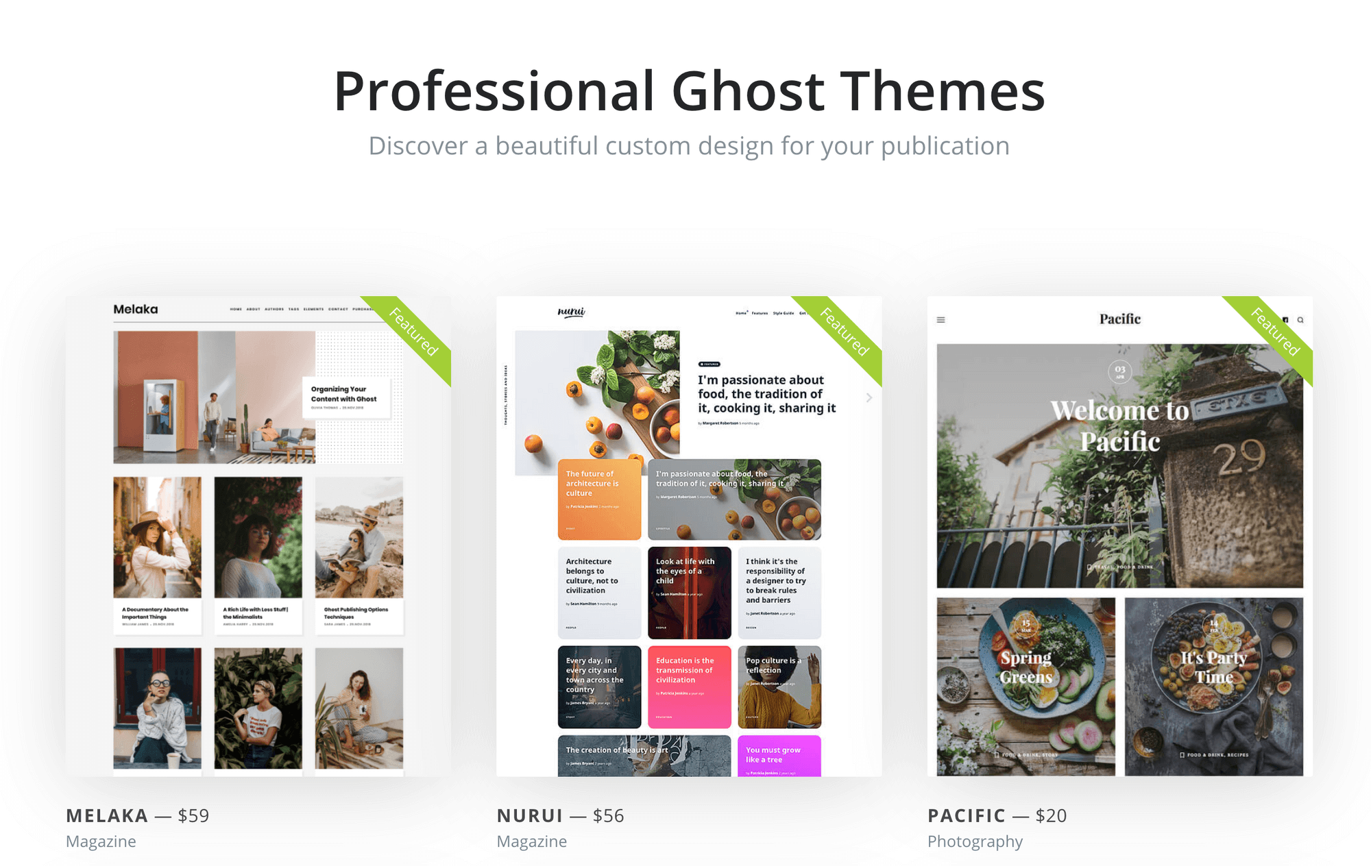 Ghost theme marketplace screenshot